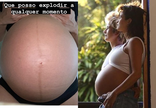 Nanda Costa mostra barrigão da gravidez de gêmeas (Foto: Reprodução/Instagram)
