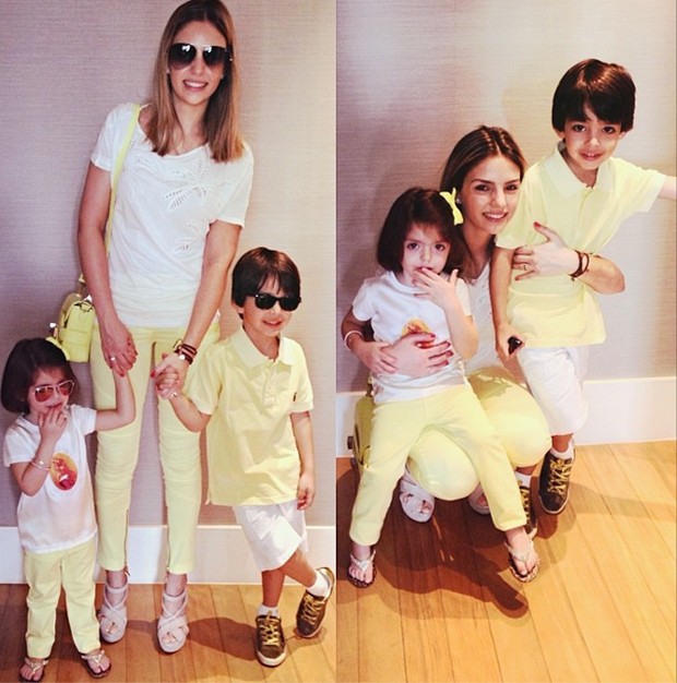Carol Celico e os filhos (Foto: Reprodução/Instagram)