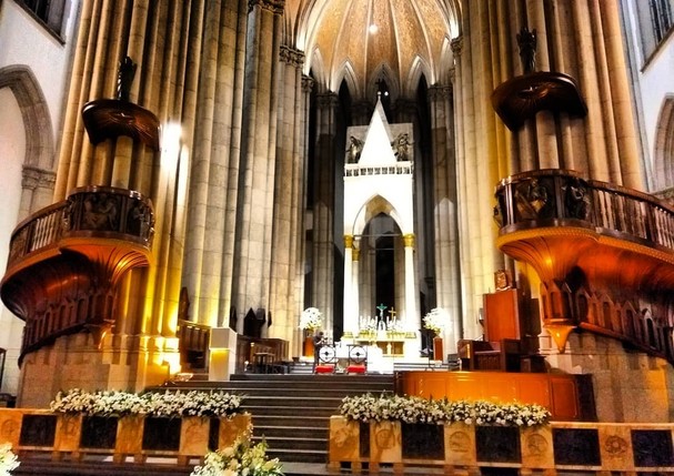 Catedral da Sé pronta para o casamento de Lexa e MC Guimê (Foto: Reprodução/Instagram)
