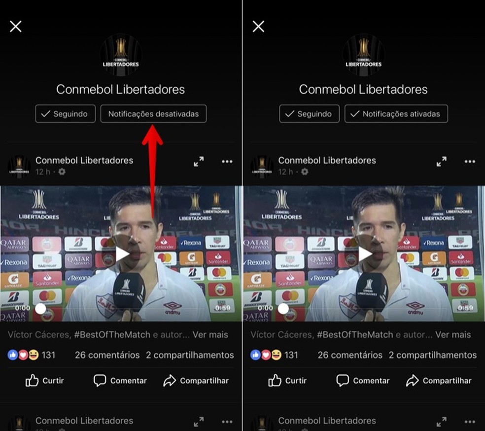 Ativando notificações de novos vídeo — Foto: Reprodução/Helito Beggiora