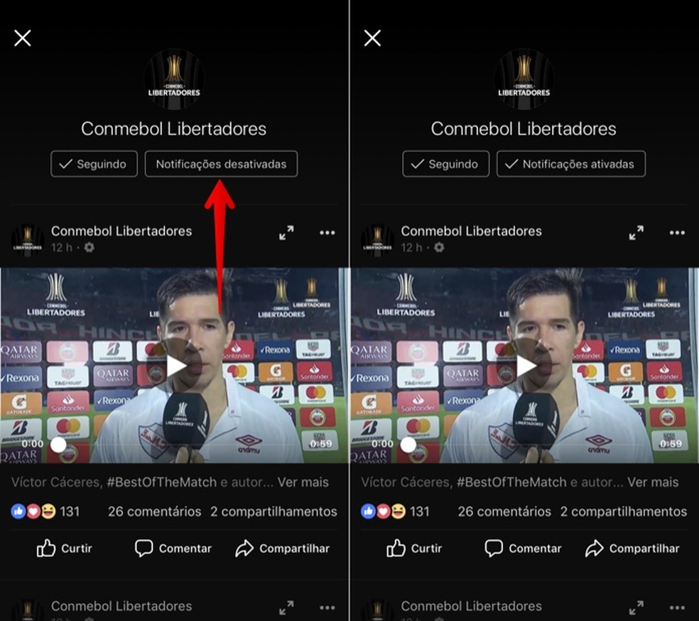 Ativando notificações de novos vídeo — Foto: Reprodução/Helito Beggiora