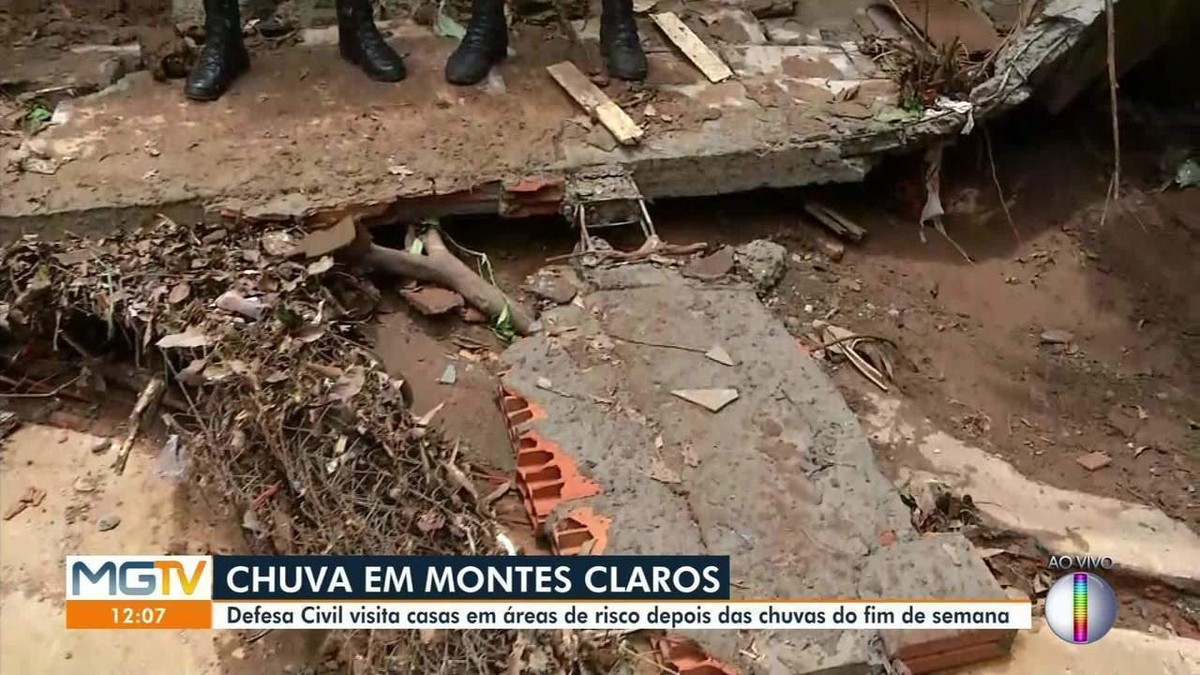 Idoso fica ferido após muro desabar sobre ele por causa da chuva, em Montes Claros