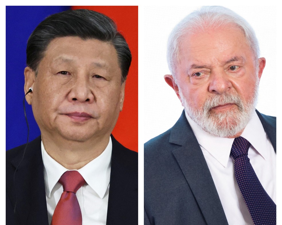  presidente Xi Jinping, da China, e Lula, do Brasil, que se encontrarão em Pequim 