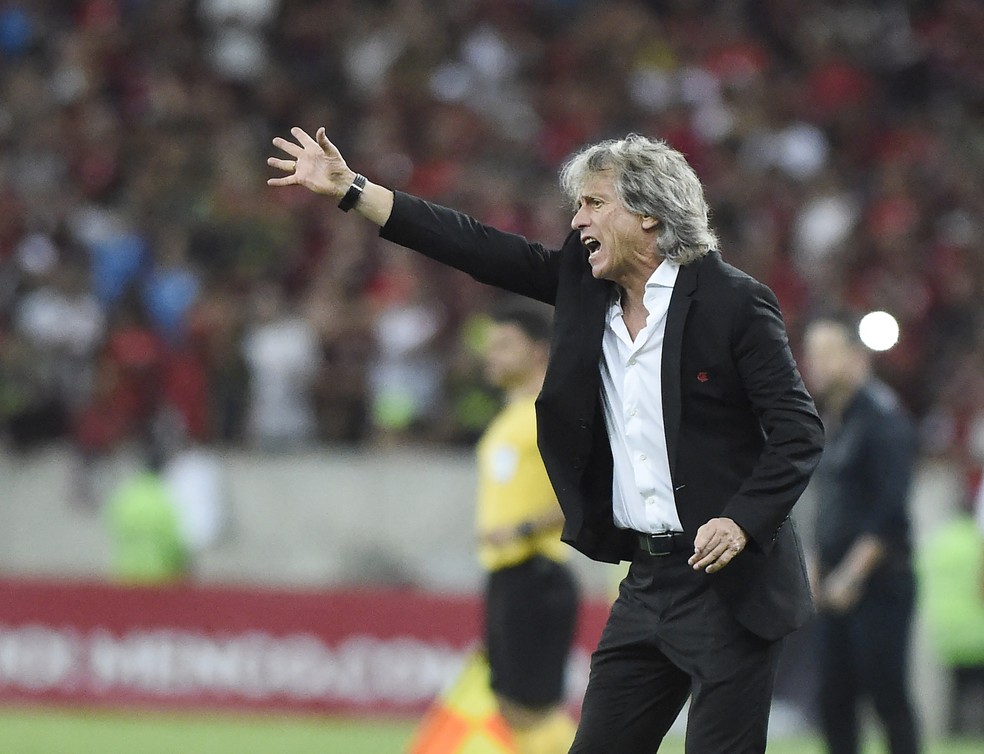jorge jesus, flamengo x csa — Foto: André Durão / GloboEsporte.com