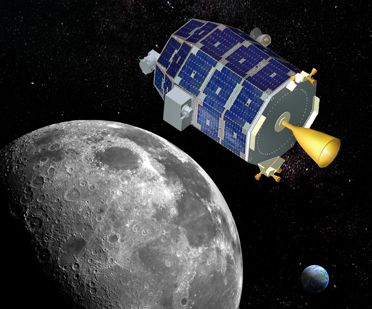 Em órbita lunar, sonda Ladee receberá banda larga (Foto: nasa)