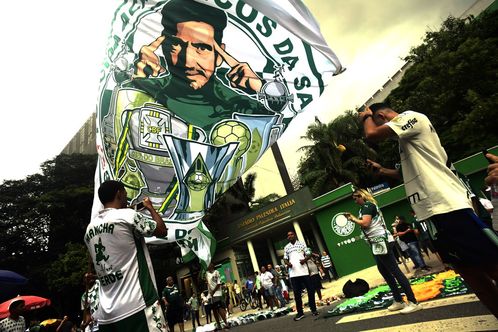 Torcida do Palmeiras no Allianz Parque — Foto: Marcos Ribolli