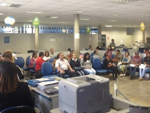 Agência funciona normalmente no Setor dos Funcionários, em Aparecida de Goiânia, Goiás (Foto: Táliton Andrade/ G1)