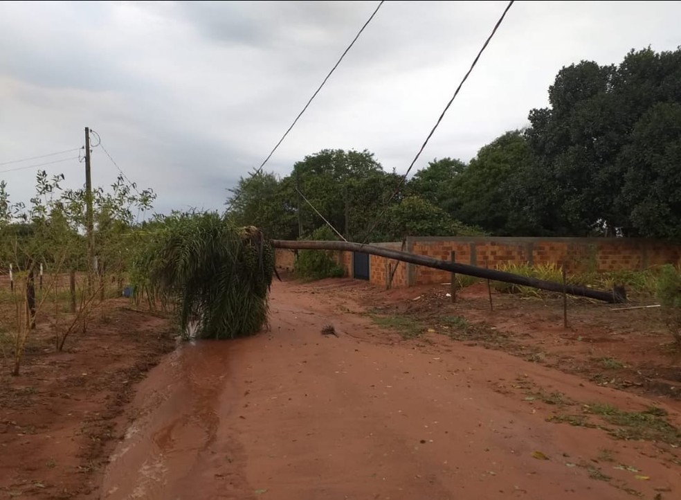 Morador de Teodoro Sampaio registrou os estragos no município — Foto: João Henrique Corrêa/Cedida