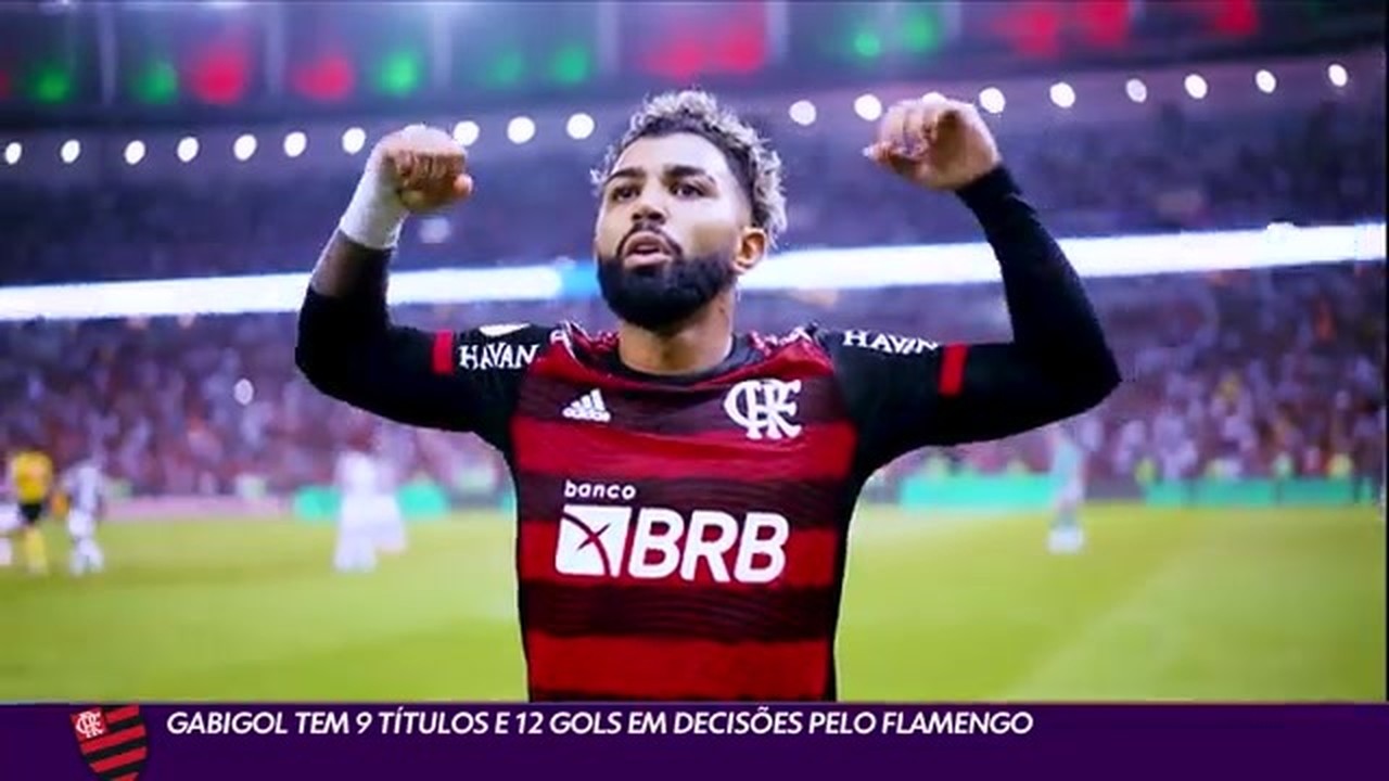 Gabigol tem 9 t&iacute;tulos e 12 gols em decis&otilde;es pelo Flamengo