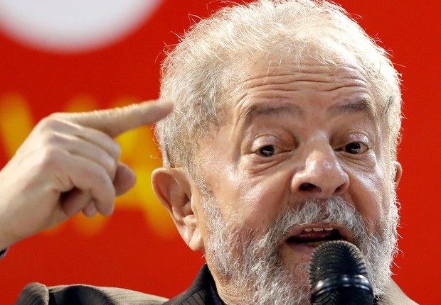 O ex-presidente Luiz Inácio Lula da Silva discursa durante Congresso do PT em São Paulo (Foto: Leonardo Benassatto/Reuters)