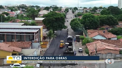Avenida Maranhão no centro de Gurupi pe interditada para obras