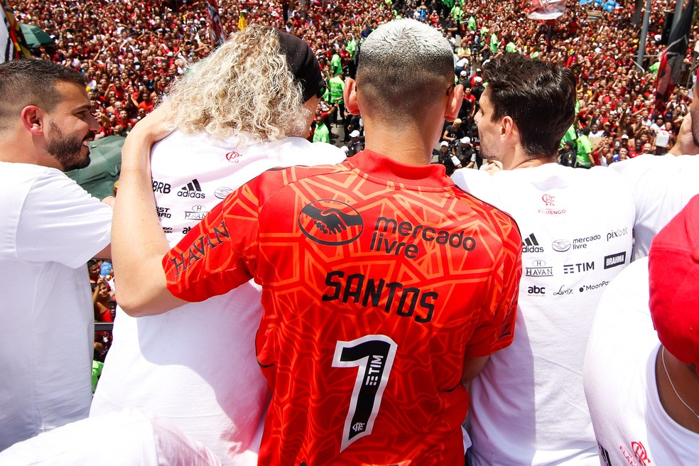 Santos ser&aacute; o camisa 1 do Flamengo em 2023 &mdash; Foto: Gilvan de Souza/Flamengo