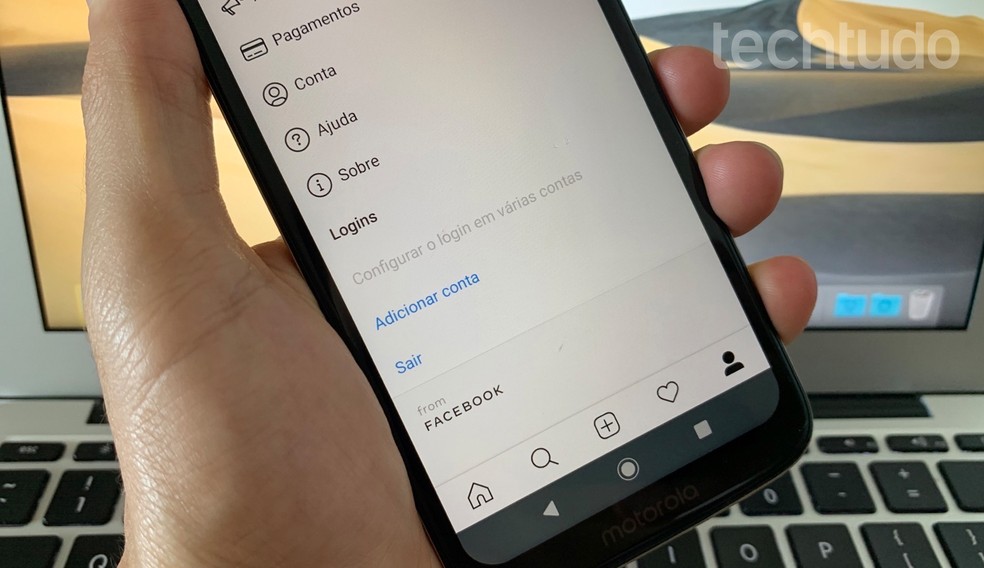 Instagram permite usar até cinco contas no mesmo celular — Foto: Helito Beggiora/TechTudo