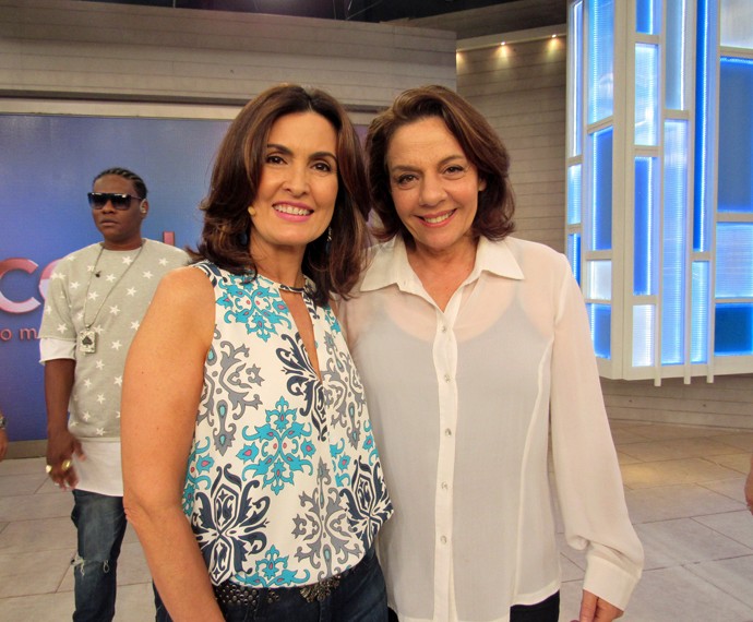 Fátima ao lado da atriz Rosi Campos (Foto: Viviane Figueiredo Neto/Gshow)