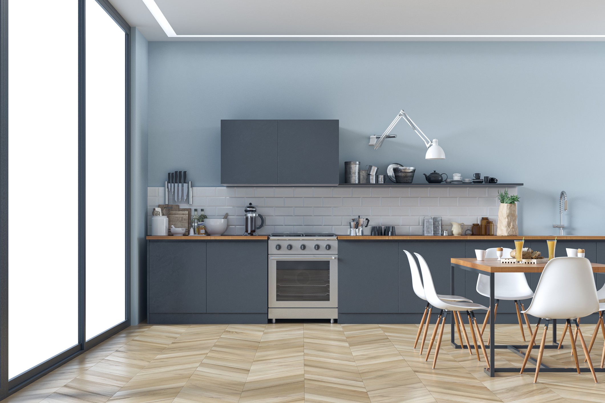 Fogão colorido é uma ótima opção para quem deseja mudar a atmosfera da cozinha. (Foto: Getty Images)