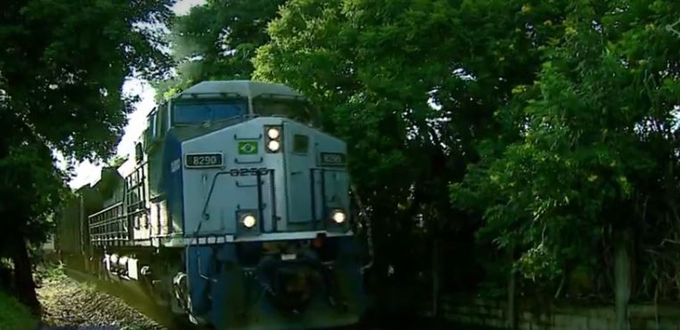 Trem da Rumo passa por cidade da regi&atilde;o &mdash; Foto: Arquivo/EPTV