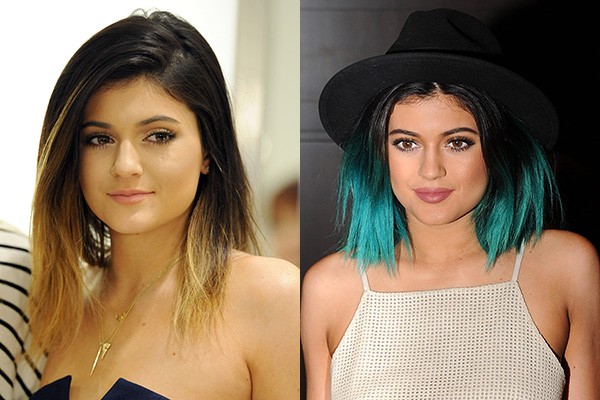 Kylie Jenner, irmãzinha das Kardashian, fez sucesso com seu novo look, fazendo com que garotas do mundo inteiro quisessem pintar seus cabelos da mesma cor que os da estrela. (Foto: Getty Images)