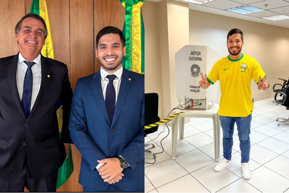 André Fernandes apoia e foi apoiado pelo atual presidente Jair Bolsonaro. — Foto: Redes sociais/Reprodução