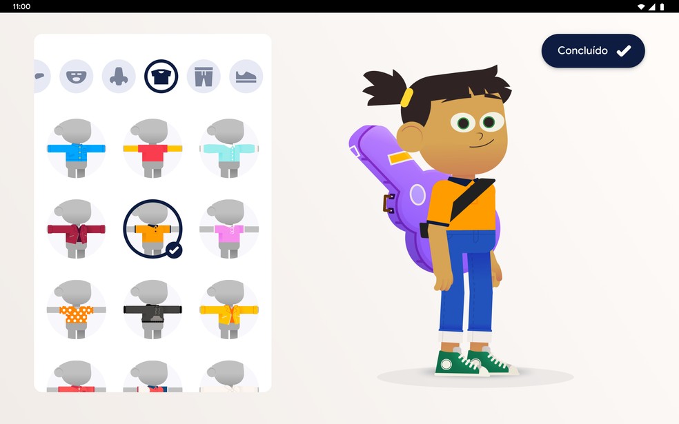 É possível montar avatares no Kids Space  — Foto: Divulgação/Google