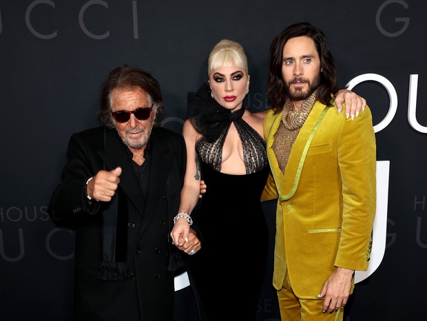 Al Pacino, Lady Gaga e Jared Leto (Foto: Getty Images)