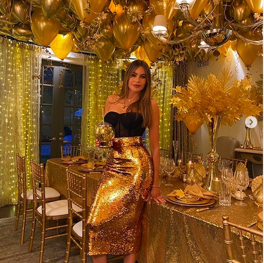 A atriz Sofía Vergara em sua festa de Ação de Graças (Foto: Instagram)