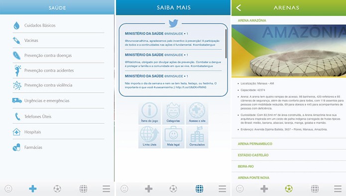 Saúde na Copa para Android e iOS oferece informações sobre serviços médicos mais próximos (Foto: Divulgação/App Store)