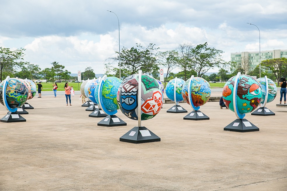 Exposição '7 ODS para um mundo melhor', em Brasília — Foto: Gilberto Evangelista/Divulgação