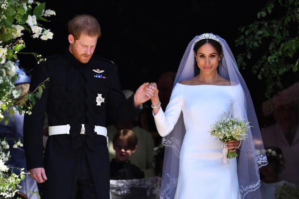 Foto do casamento da atriz Meghan Markle com o Príncipe Harry em maio de 2018 (Foto: Getty Images)