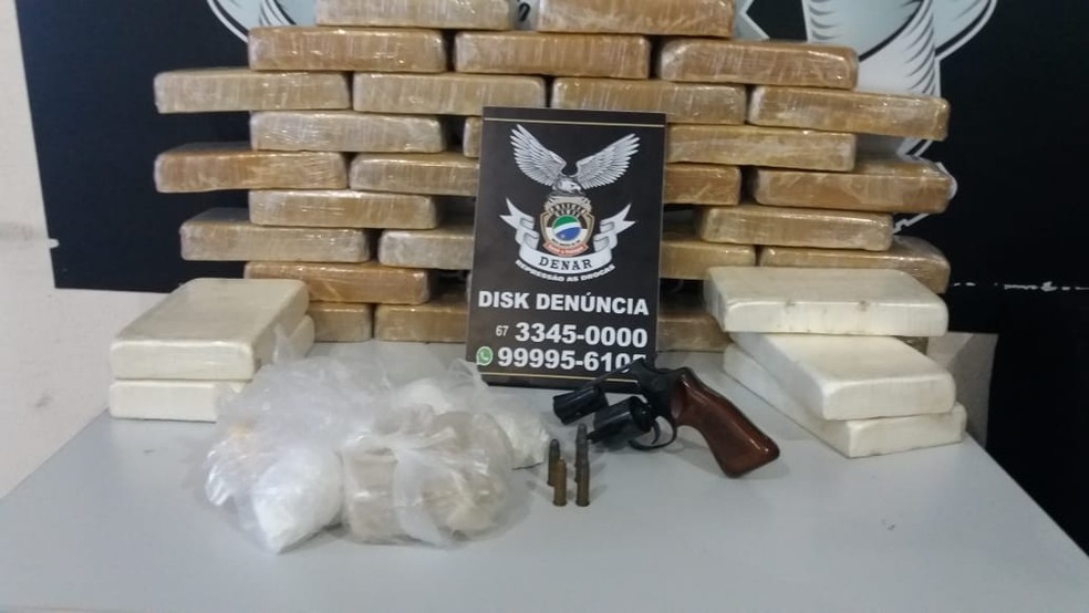 Droga foi apreendida apÃ³s denÃºncia sobre a traficante em MS â Foto: PolÃ­cia Civil/DivulgaÃ§Ã£o