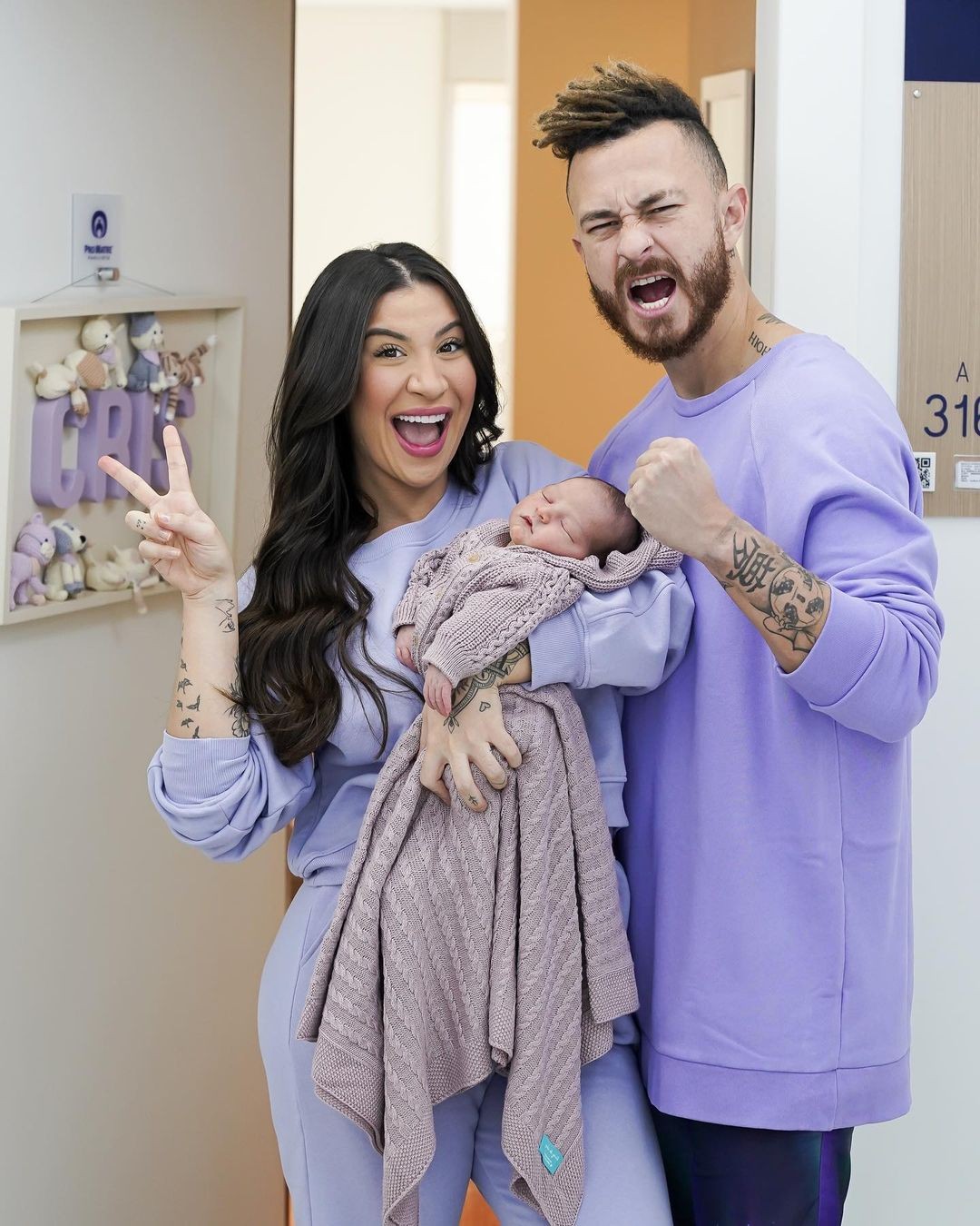 Bianca Andrade e Fred com Cris (Foto: Thalita Castanha)