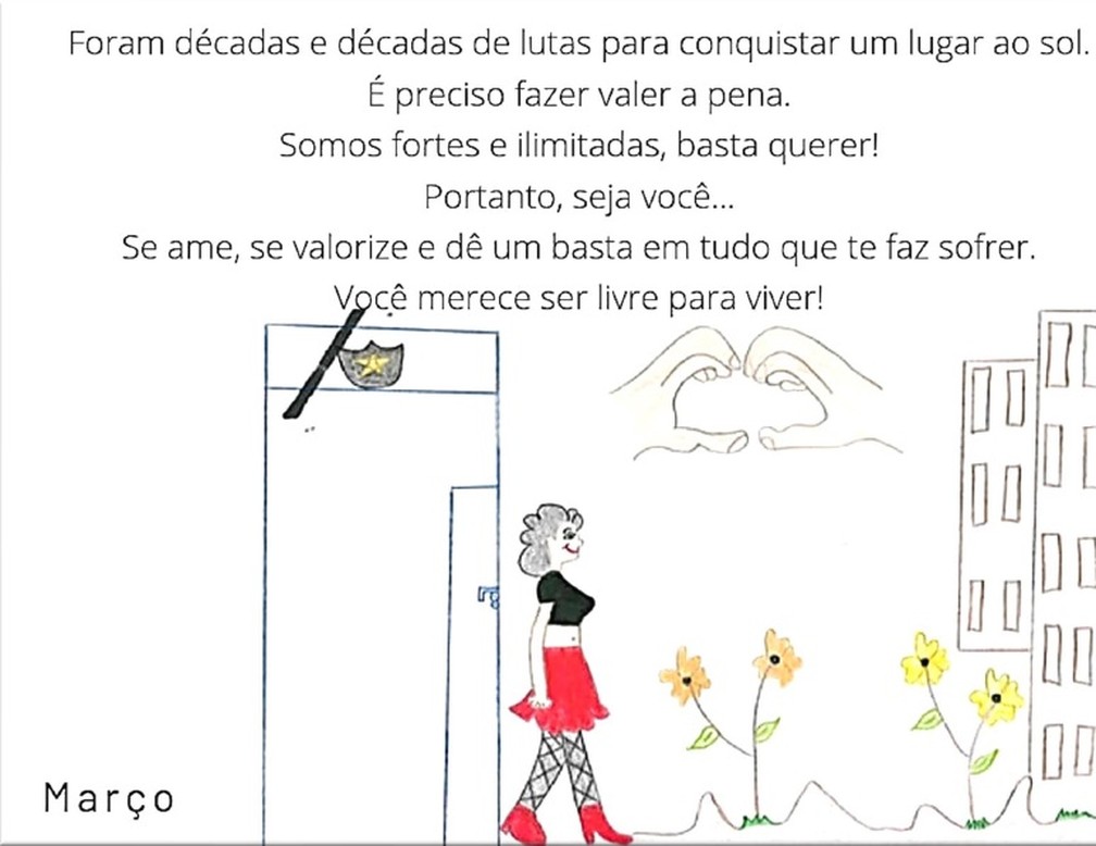 Frase do mês de março do "Calendário da Vida" — Foto: SAP