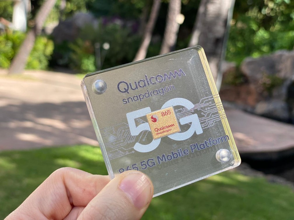 Qualcomm lança Snapdragon 865, processador para celulares topo de linha — Foto: Thiago Lavado/G1