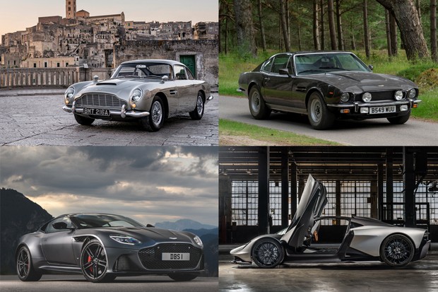 Os quatro carros da Aston Martin que estarão no próximo filme da franquia 007.  (Foto: Divulgação)