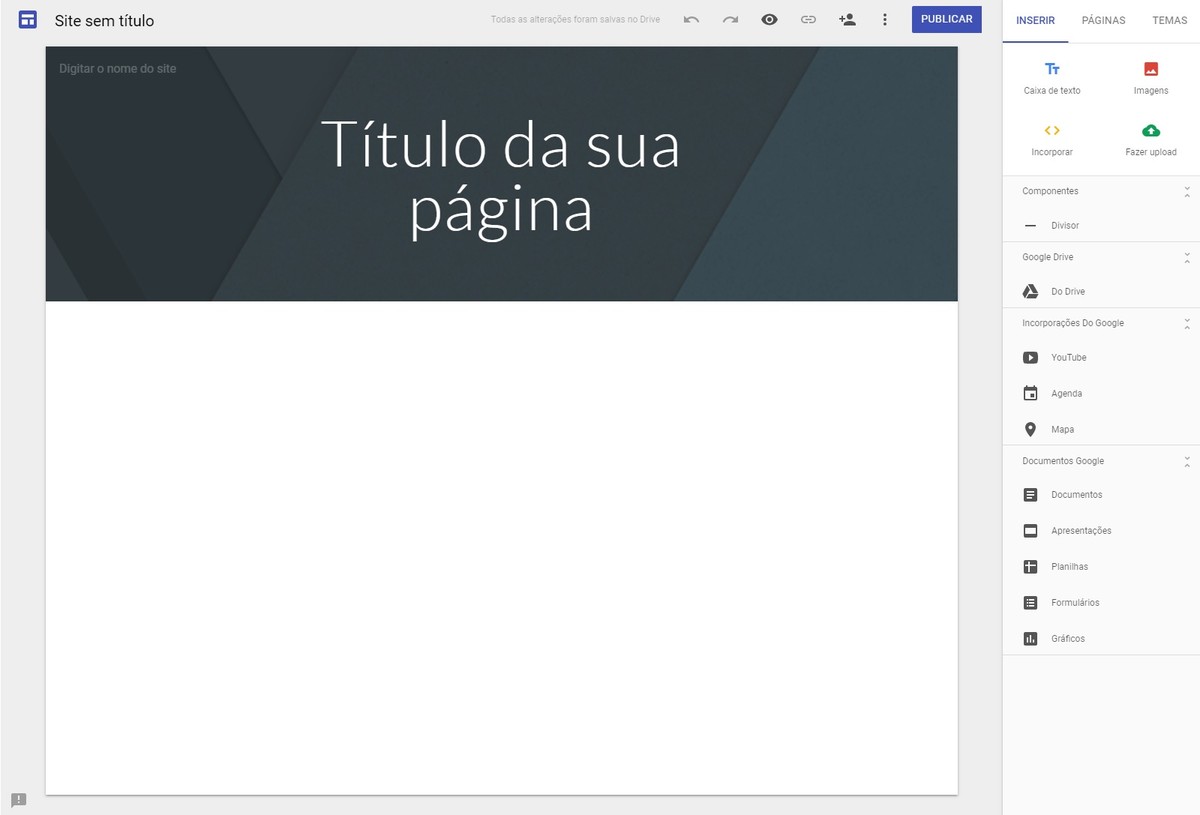 Como criar um site grátis com o Google sites | Internet ...