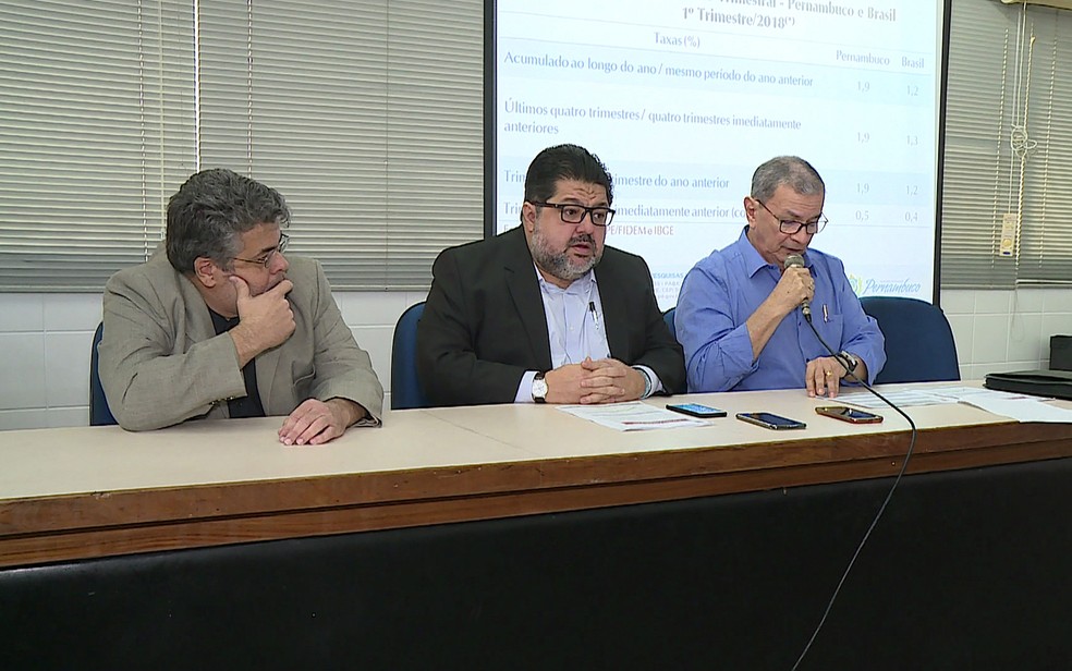 Dados sobre o PIB de Pernambuco foram apresentados em reunião na Agência Estadual de Planejamento e Pesquisa (Condepe/Fidem) (Foto: Reprodução/TV Globo)