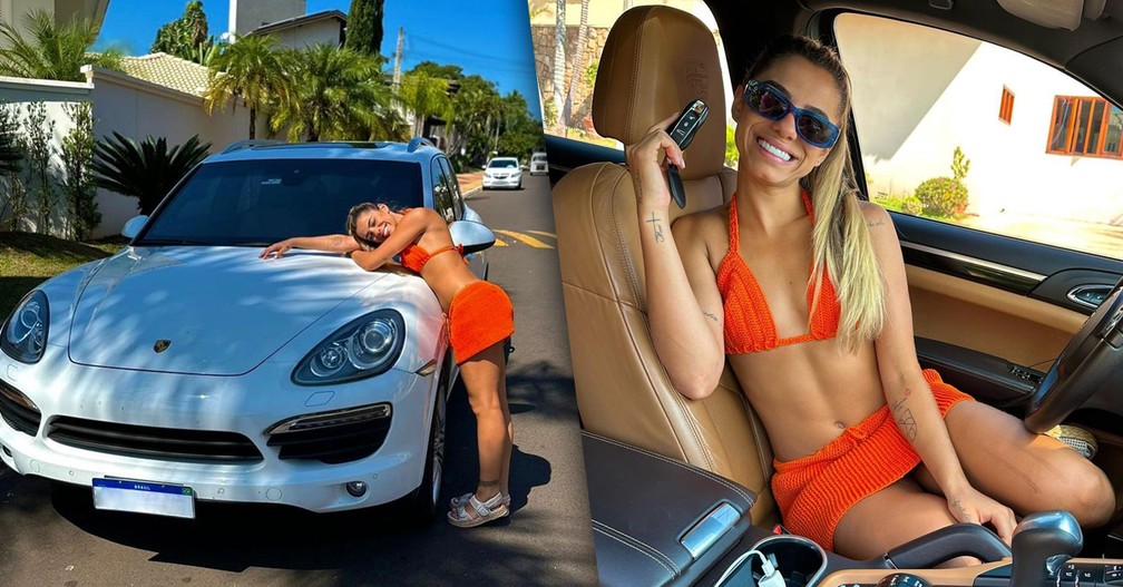 Key Alves posa com seu Porsche  — Foto: Reprodução/Instagram 