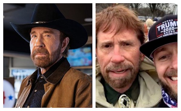 O sósia do ator Chuck Norris que participou da invasão do Congresso dos Estados Unidos (Foto: Instagram/Reprodução)