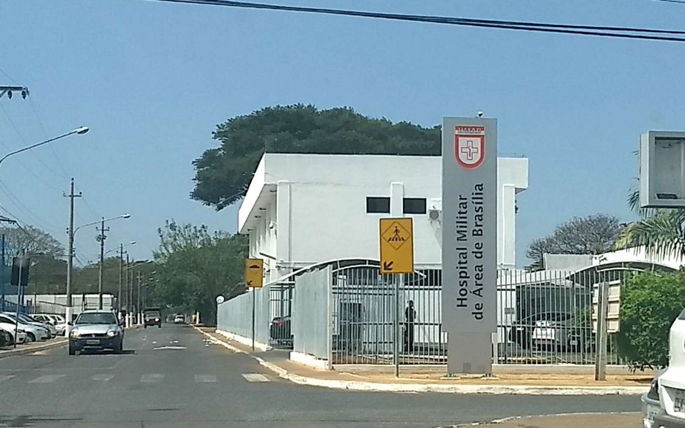 Fachada do Hospital Militar de Área de Brasília (Foto: Marília Marques/G1)