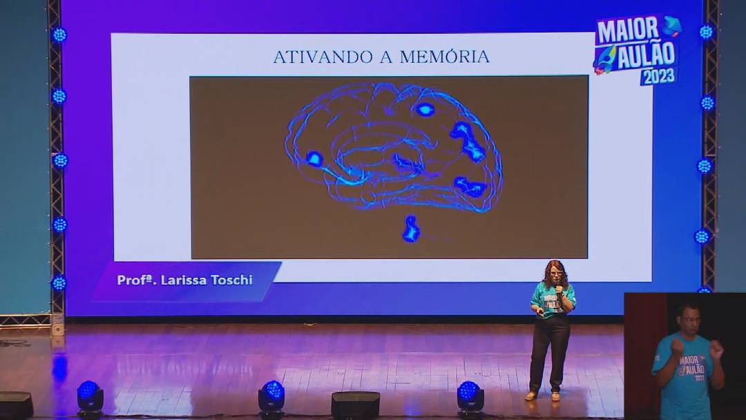 A psicloga Larissa Toschi fala sobre memria no 'Maior Aulo'