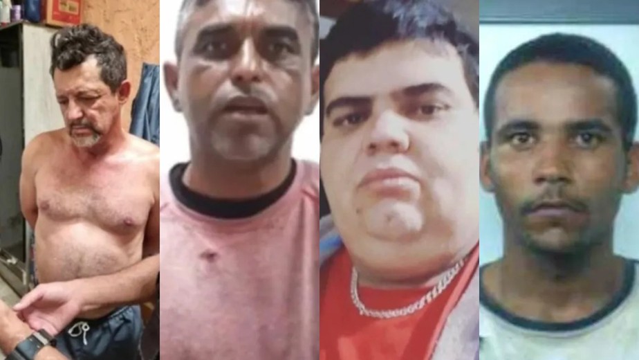 Gideon, Horácio, Fabrício e Carlomam (na ordem) são os quatro suspeitos já presos por suspeita de orquestrar o crime