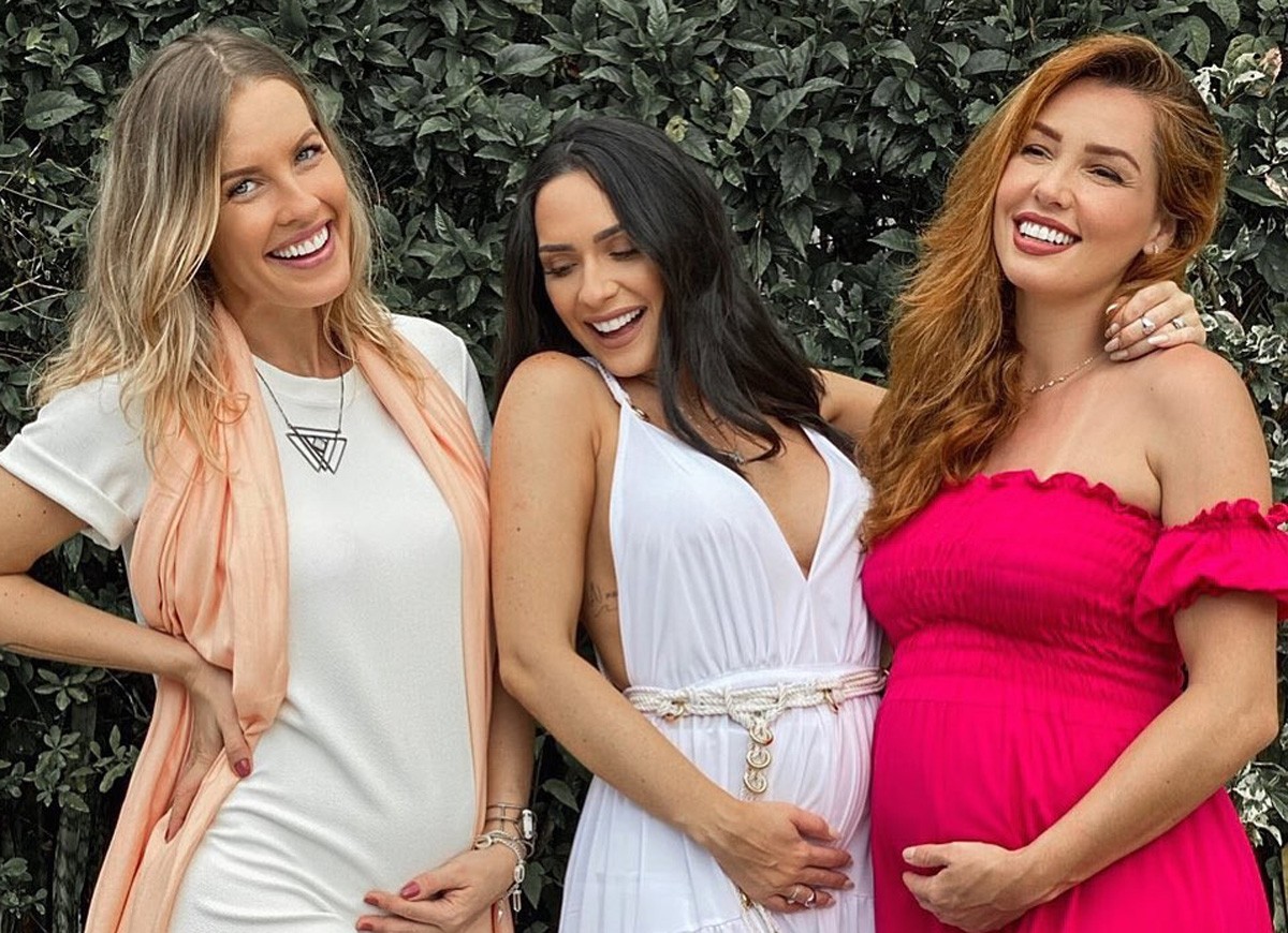 Juliana Valcézia, Gabrielle Cardoso e Larissa Parison estão grávidas (Foto: Reprodução/Instagram)