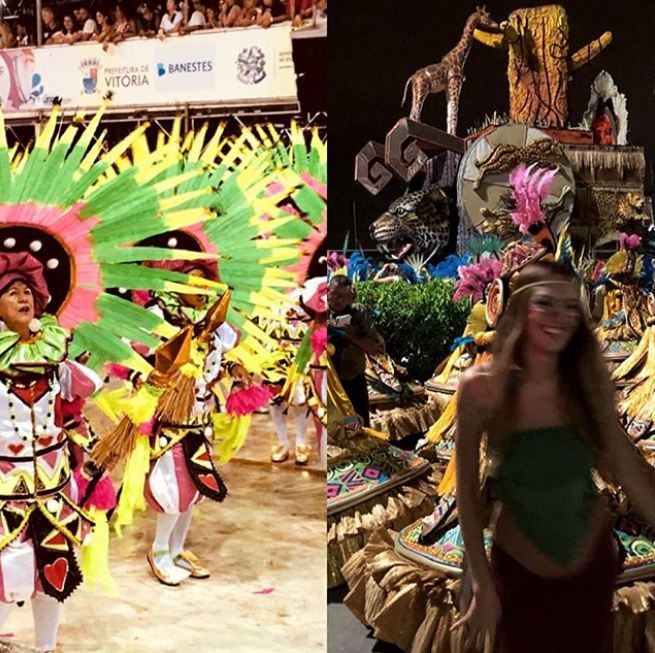 Candice Swanepoel entra no clima de Carnaval no Sambão do Povo (Foto: Reprodução/Instagram)