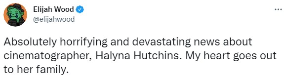Elijah Wood lamenta morte da diretora Halyna Hutchins (Foto: Reprodução / Twitter)