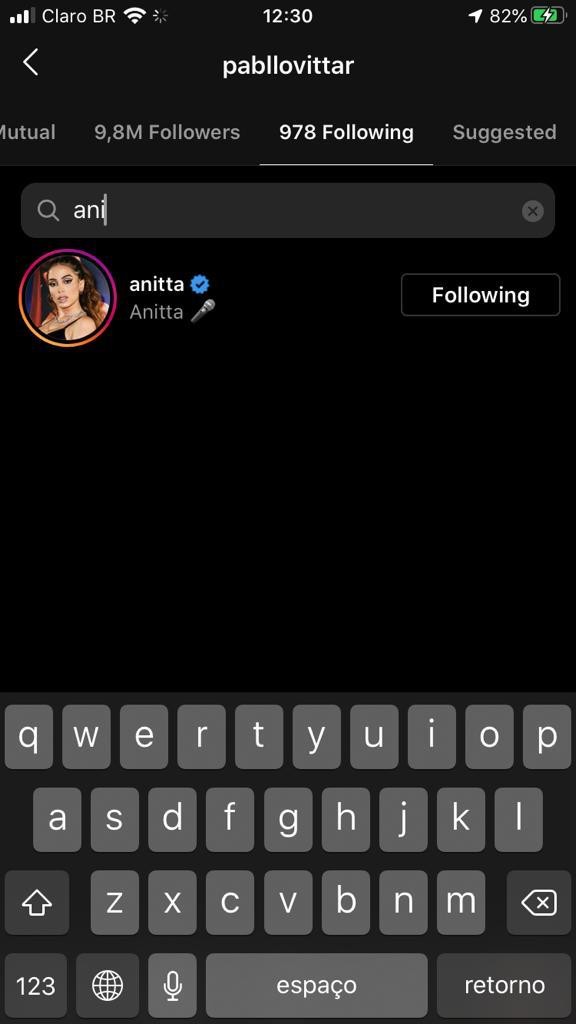 Anitta e Pabllo Vittar voltam a se seguir no Instagram (Foto: Reprodução / Instagram)