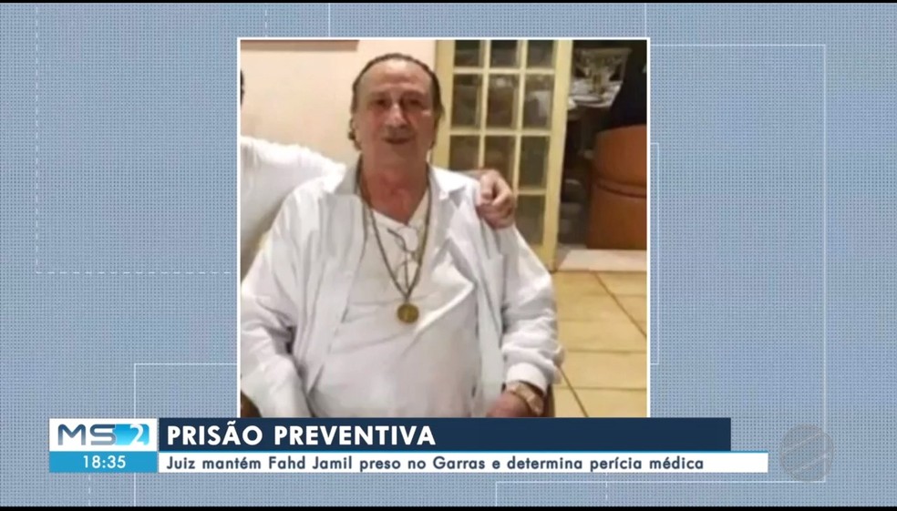 Empresário Fahd Jamil continua preso em Campo Grande — Foto: TV Morena/Reprodução