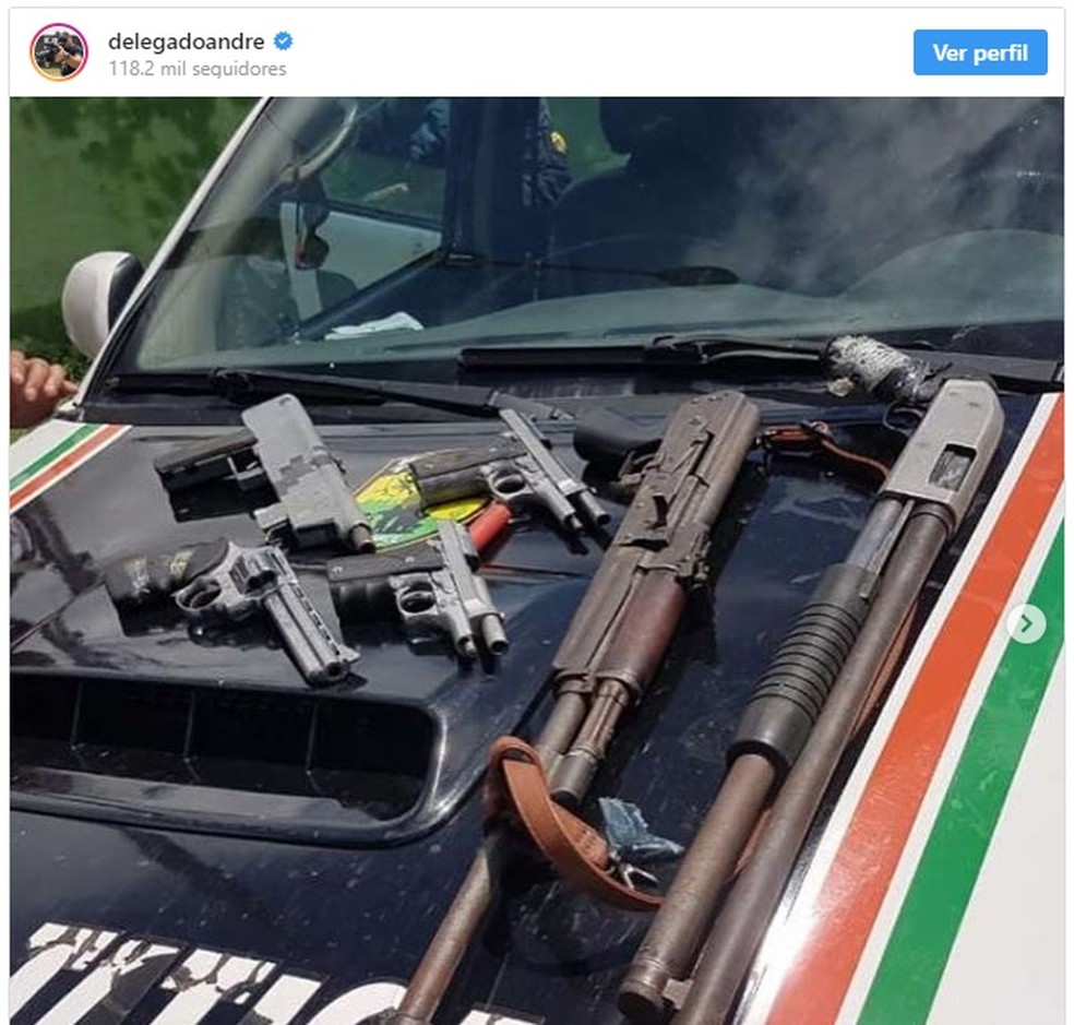 Criminoso usou perfil do secretário da Segurança do Ceará para fazer ameaças — Foto: Reprodução