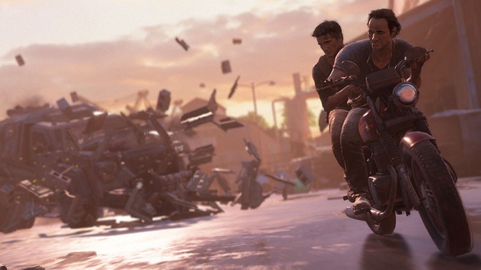 Drake e Sam continuam a perseguição da E3 2015 em Uncharted 4: A Thief's End (Foto: Reprodução/Gear Nuke) (F
