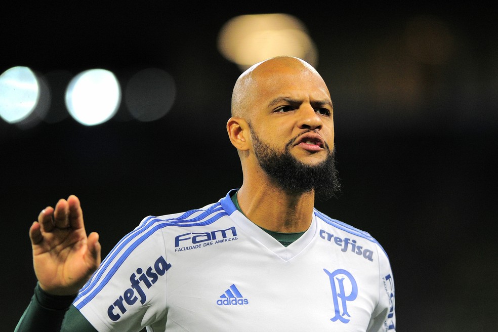 Felipe Melo é volante do Palmeiras — Foto: Marcos Ribolli