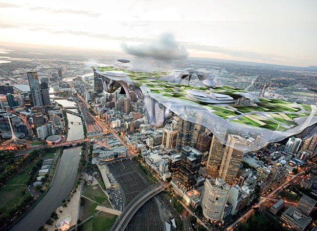 digital image of projected plans, relates to feature on architects plans for cities in the future, housing crisis, global warming  (Foto: divulgação)
