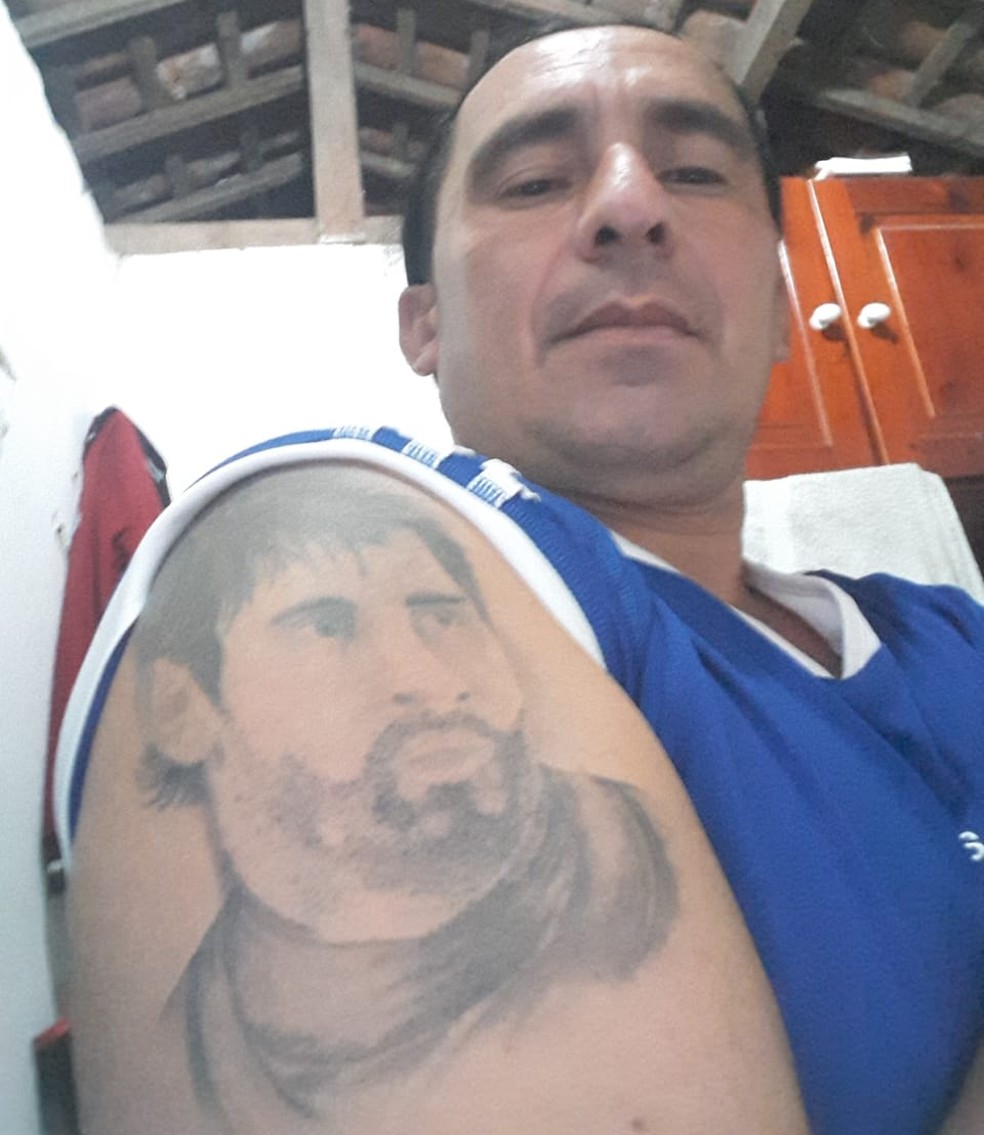 Ele fez primeira tatuagem de Messi em 2013 (Foto: Arquivo Pessoal)